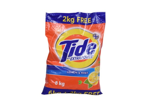 Tide Detergent Powder Lemon Mint 8Kg (6+2)