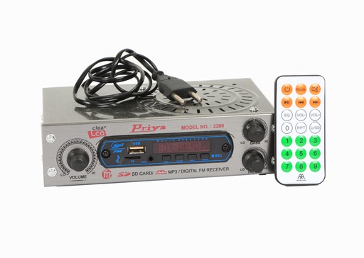 Priya Car USB FM Multimedia Player (AC-DC with Speakers)